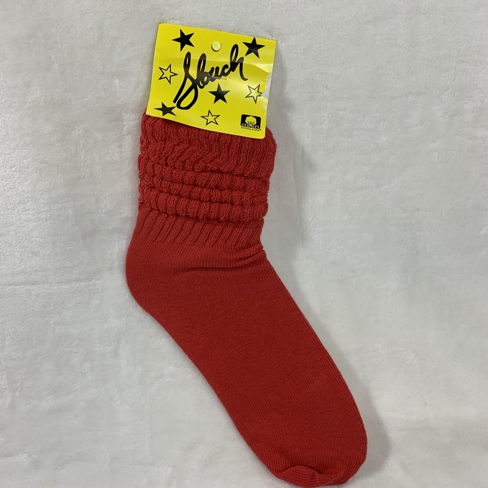 Slouch Socks Women's Scrunch Hooters Socks Red Holiday Sz‎ 9-11 NWT Made In USA